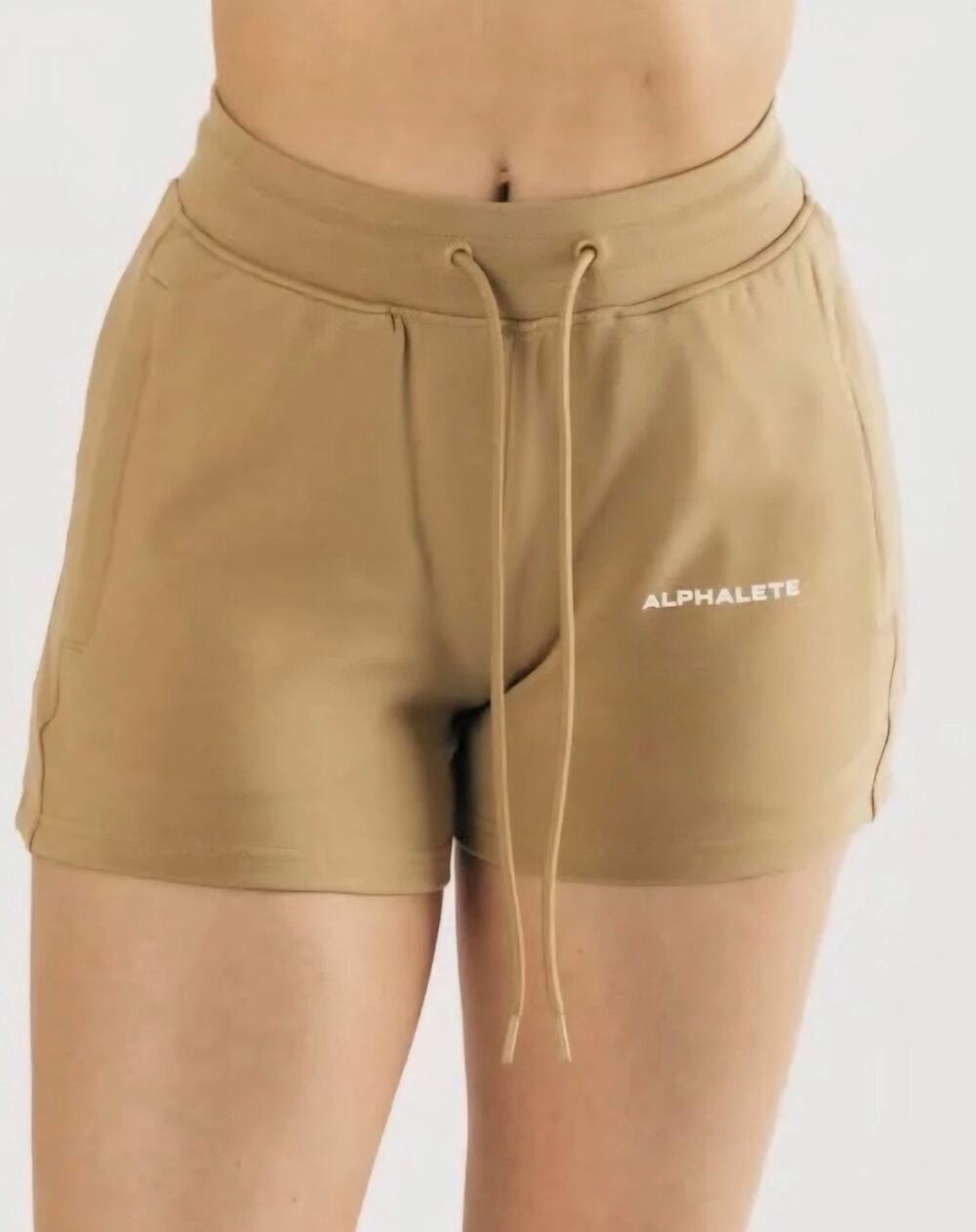 Alphalete XS NWT shorts Women's Essential Core Shorts 4" Safari Tan